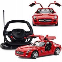 Nuotoliniu būdu valdoma „Mercedes-Benz SLS Rastar“ mašina, 1:14, su vairu