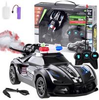 Nuotolinio valdymo policijos automobilis su LED ir dūmais