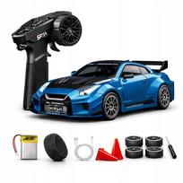 Automobilio RC modelis 1:43, su pultu, driftui, mėlynas, USB komplektas
