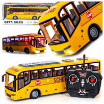 Nuotoliniu būdu valdomas žaislinis mokyklinis autobusas vaikams