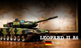 Nuotoliniu būdu valdomas tankas 1:16 German Leopard II A6, RTR, 2.4GHz, Heng Long 3889-1B(P)