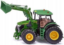 Žaislinis traktorius SIKU John Deere 7310R su frontiniu krautuvu, mastelis 1:32
