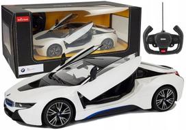 Nuotoliniu būdu valdoma BMW i8 balta 1:14 RASTAR modelio mašina, 2,4 GHz pultas