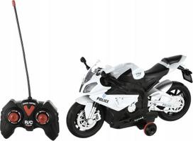 Nuotolinio valdymo policijos motociklas su šviesomis ir garsais