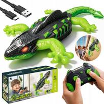 Nuotoliniu būdu valdomas žaislinis gecko robotas su LED akimis, 360° sukimasis