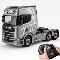 Nuotoliniu būdu valdomas sunkvežimis Huina Toys, 1:18 mastelis, pilkas, 19 kanalų