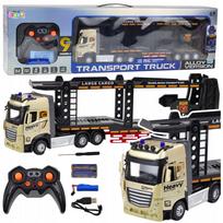 RC sunkvežimis su priekaba, šviesomis, 1:24 mastelis
