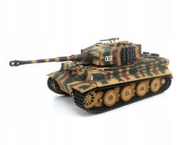 Nuotoliniu pultu valdomas 1:24 vokiečių tankas Tiger 1, dažytas kamufliažu, RTR
