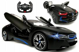 Nuotoliniu valdymu valdoma BMW automobilio RC mašina su atidaromomis durimis ir LED žibintais