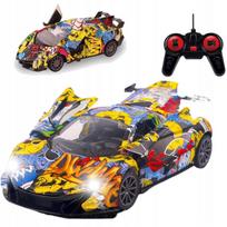 Nuotoliniu būdu valdomas Lamborghini automobilis su atidaromomis durimis, drift funkcija, graffiti dizainas