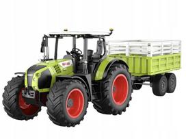 Radijo bangomis valdomas traktorius Claas Arion 660 su priekaba, mastelis 1:24