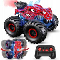 Nuotoliniu būdu valdomas dinozauro monstras RC automobilis su LED, dūmais ir 360° apsisukimais