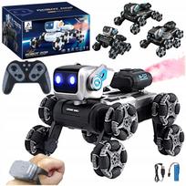 Nuotoliniu pultu valdomas šuniukas robotas su LED, 360° apsisukimu ir garų funkcija