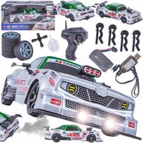 Nuotoliniu būdu valdomas DODGE DRIFT automobilis su LED, dūmais ir 4x4