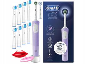 Elektriniai dantų šepetėliai Oral B Vitality D103, 2 vnt., violetiniai, su papildomu antgaliu