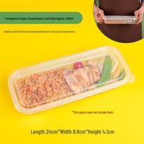 Black Disposable Bento Box with Lid - Three-Compartment and Four-Compartment Meal Tray for Takeout beige