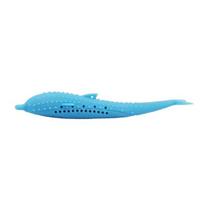 Interactive Silicone Fish Cat Toy Catnip Fillable Relieve Boredom Food-grade Teeth Cleaning Chew Stick for Cats Promotes Healthy Teeth Active Playtime mėlyna