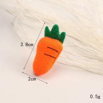 Handmade Cartoon Carrot Brooch & Hair Clip Accessories Open Back beige