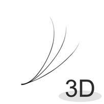 Matte Black Promade Volume Fan Eyelash Extension Pointy Base Loose Premade Fans 3D 5D 0.07 Loose Fans Eyelash Extension 9 mm&0.05 mm&C&Natural&box white