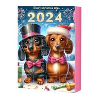 2025 Dachshund Advent Calendar 24 Days of Christmas Collectible Funny Dog Set Cute Dachshund Toy 24 Days Xmas Countdown Calendar China Mainland