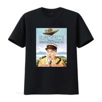 Louis De Funes Policininkas ir ateiviai Marškinėliai Klasikinis filmo dizainas Laisvalaikio Kvėpuojantis XS white