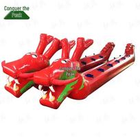 Inflatable Land Dragon Boat Team Race Prop red