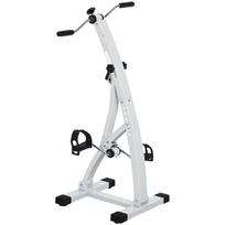 Stacionarus dviratis Ciklo treniruoklis Rankų ir kojų pedalų treniruoklis su LCD ekranu Vidaus namų kardio treniruotėms Reguliuojamas pasipriešinimas 40 x 42.5 x 100 cm balta