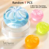 5 vnt. Mini koldūnai su garų puodu Suspaudžiami žaislai Rinkinys Minkšti Streso mažinimo Krištoliniai Squishy Fidget Sensoriniai žaislai Šventės dovanėlės white