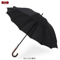 Parachase Retro 12 šonkauliukų skėtis, didelis dvivietis 112 cm vienspalvis ilgu kotu, atsparus vėjui ir audrai, tinkamas namams ir verslui 112CM juoda