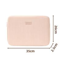 14 15.6 Inch Laptop Sleeve Bag For Macbook Pro16 Air15   Samsung Notebook Computer Laptop Bag Shockproof Tablet Pouch as the picture beige