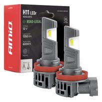 LEDr lemputės H11 su R37 E-MARK homologacija, PnP, FAN, 18 W, AMIO-05120