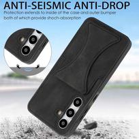 For Samsung Galaxy S25 Ultra Edge S24 Fe S23 Plus S22 + S21 S20 Note 20 Ultra Leather Phone Case Magnetic Card Holder Soft Cover Galaxy S24 Ultra juoda