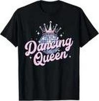 Dancing Queen Crowned Disco Ball T-Shirt 2XL gray