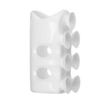 Silicone Suction Cup Shower Head Holder Mount No Drilling Required Bathroom Wall Bracket Stand for Adjustable Shower Heads and Accessories One Size white