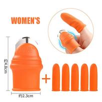 Finger Protector Silicone Thumb Knife Protector Gears Cutting Vegetable Harvesting Knife Pinching Plant Blade Scissors Gloves beige
