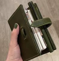 Luxury Custom Leather Journal Notebook Hardcover Spiral Binder Diary Notebook School Pocket Notebooks with Pen Slot (Green,80 Pages-80g Dowling Paper&M5:9*12cm) žalia
