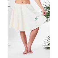 Skirt for sauna mistress with elastic band 100% natural cotton yeye Made in Nature White M white