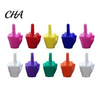 Small Attitude Ornaments Mini Middle Finger Figurine, Tiny Hand Desk Decor, Funny Gag Gift for Adults, Prank Supplies Bags Colorful Novelty Toy Office 10pcs blue