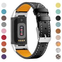 Replacement Genuine Leather Watch Strap For Fitbit Charge 3/4, Unisex juoda
