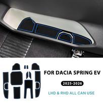 For Dacia Spring Electric EV 2025 2026 Anti-slip Slot Pad Auto Interior Dacia Spring 2027 Car Door Groove Mat Accessories blue / 13 gray