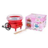 New Electric Mini Cotton Candy Machine for Kids - Fully Automatic, Compact Home Appliance US Standard 110V raudona