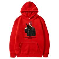 Sidhu Moosewala Hoodies 2022 RIP Moose Wala Fans Hooded High Quality Long Sleeve Pullover Casual Oversized Soft Men's Clothing S red
