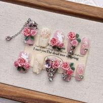 Square Press on Nails Almond Fake Nails French Tip False Nails with 3D Design Full Cover Acrylic Glue on Nails Artificial Stick on Nails for Women XS gray