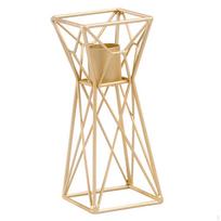tick Golden Candelabra Tea Light Holder top Centerpiece Decor for Holiday, Party, , Wedding 14.5cmx6cmx6cm beige