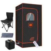 Household Whole Body Sauna Box Promote Blood Circulation Sweat Steam Room Portable Steam Sauna Kit black