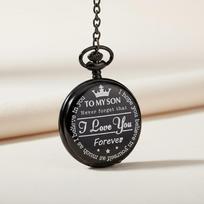 Vintage Roman Numeral Pocket Watch for Men Chain Gift Classic Timepiece for Son Birthday Christmas Graduation juoda