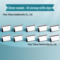 Trace-Free Paper-Safe Push Clip Binder - Reusable Metal Clip in Various Colors for Students and Offices white