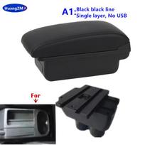 For VW Touran Caddy Armrest Box For Volkswagen VW Touran Caddy Central Storage box Interior Dedicated Retrofit Car Accessories A1 black line No USB black