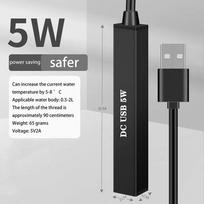 1 vnt. 5/10W Mini akvariumo šildytuvas USB įkrovimas Mažam žuvų bakui Šildytuvas Energijos taupymas Apsauga nuo perkaitimo Priedai 5W white