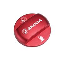 Car Fuel Tank Caps Fuel Filler Door Cover Accessories for Skoda Octavia Kodiaq Enyaq IV Kamiq Scala Superb Fabia Rapid Karoq gjbx97 raudona